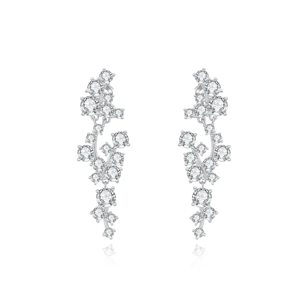 MCK Циркон Нижняя заколка On Серьги Женские