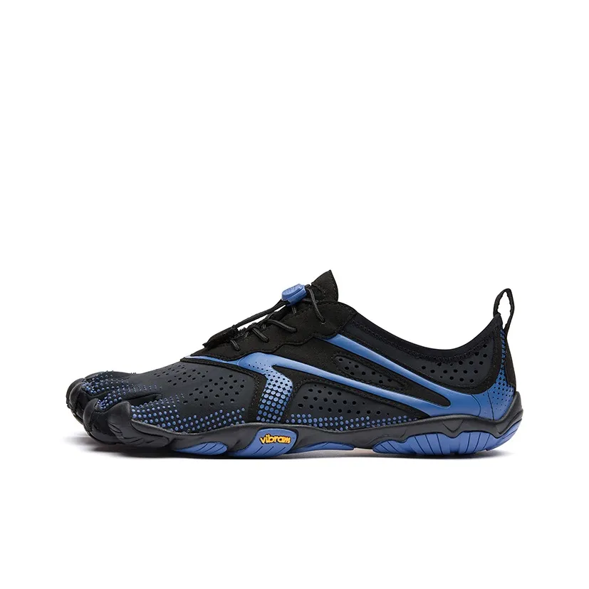 Vibram V RUN Abrasion Resistant Breathable Lightweight Low-Top Training Shoes Men's Black Blue Вибрам V RUN Устойчивый к истиранию Дышащий Легкий Низкий Топ Кроссовки для тренировок Мужские Черный Синий