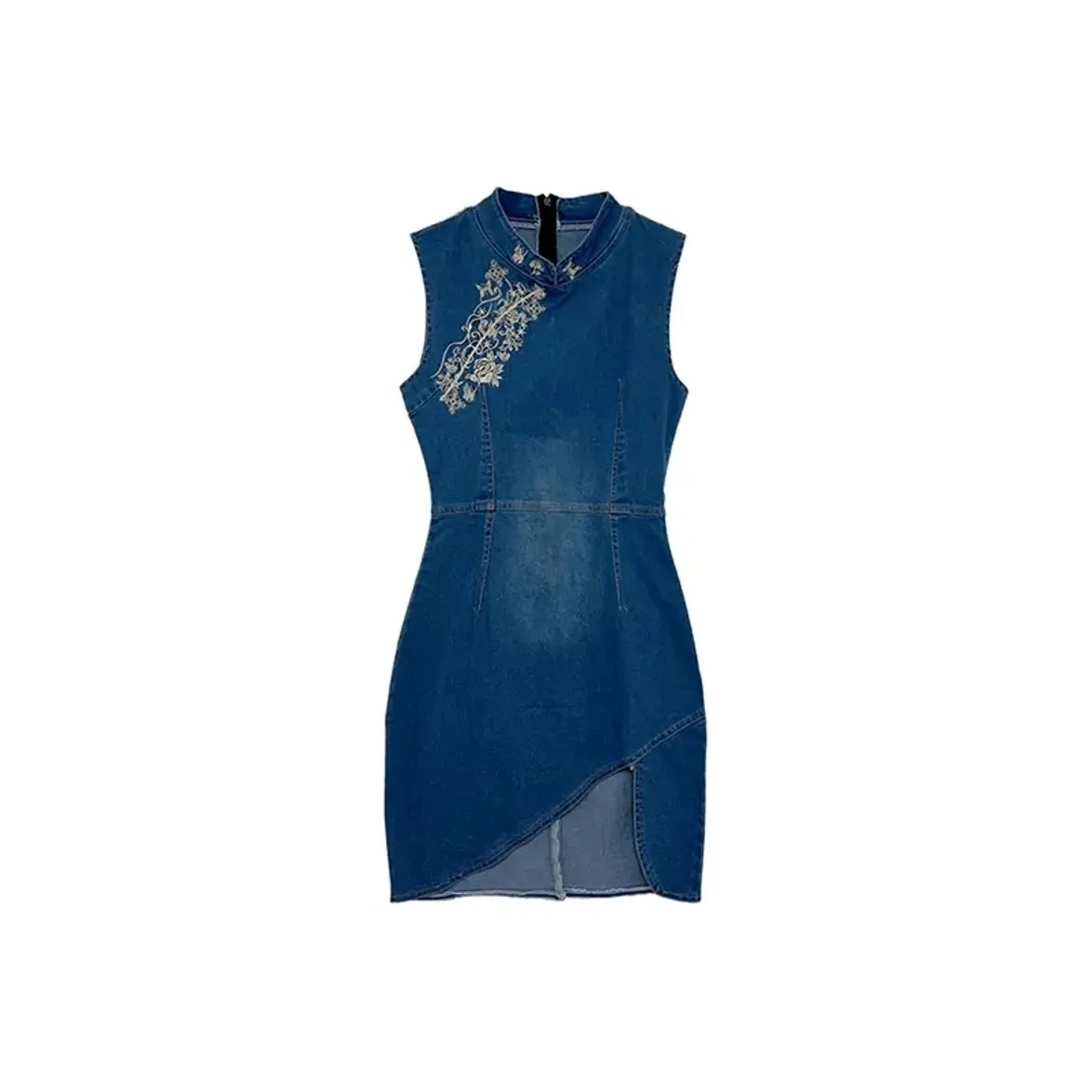 PZGE Улучшенный Чонсам Платье Женские Платья без рукавов