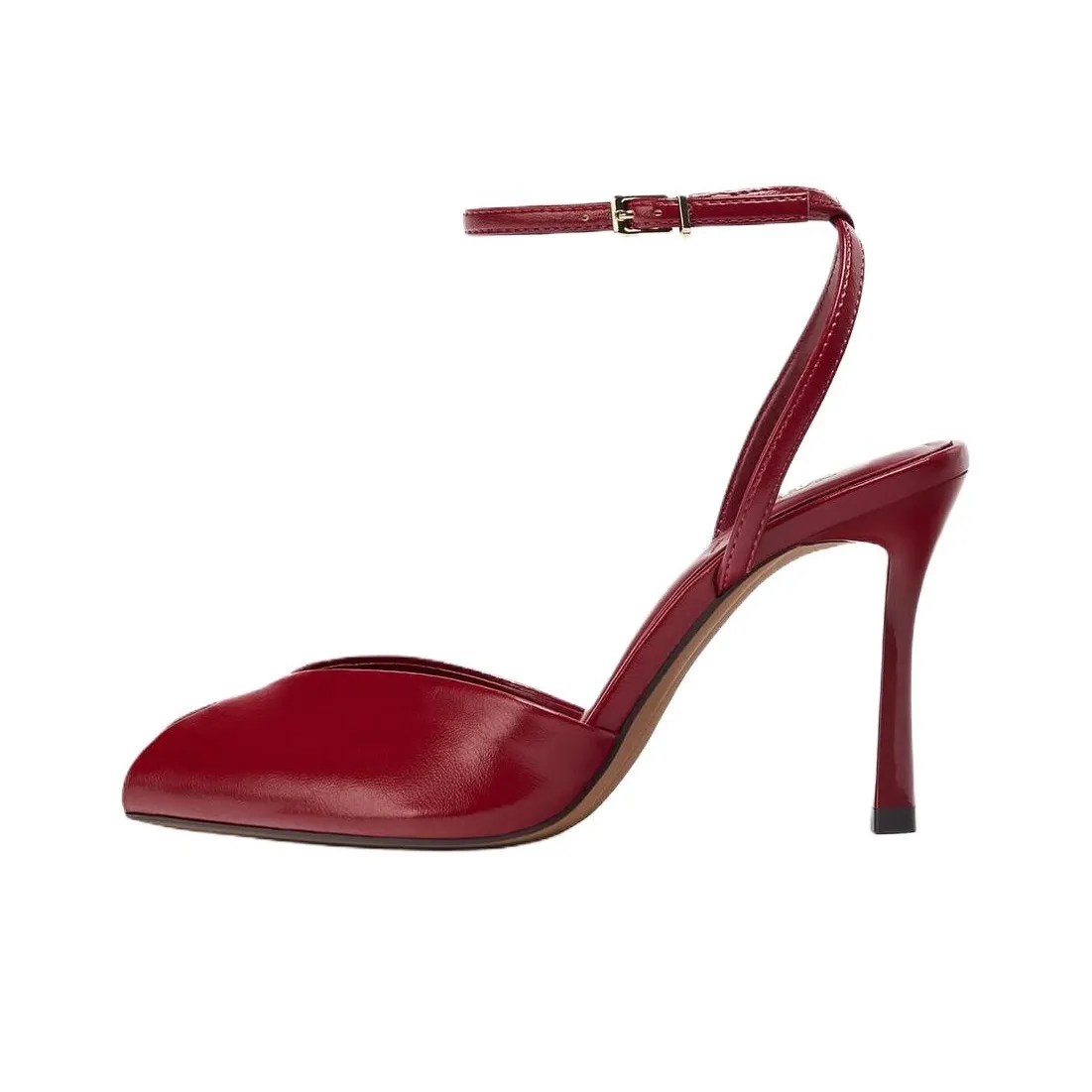 ZARA One Ремень Сандалии 9,5 см Женские Красные