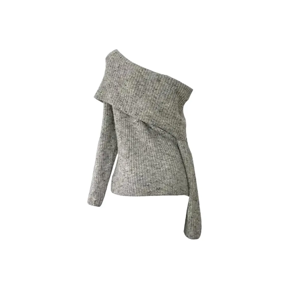 ETSE Фотиния Серый Off The Плечо Женский Трикотаж