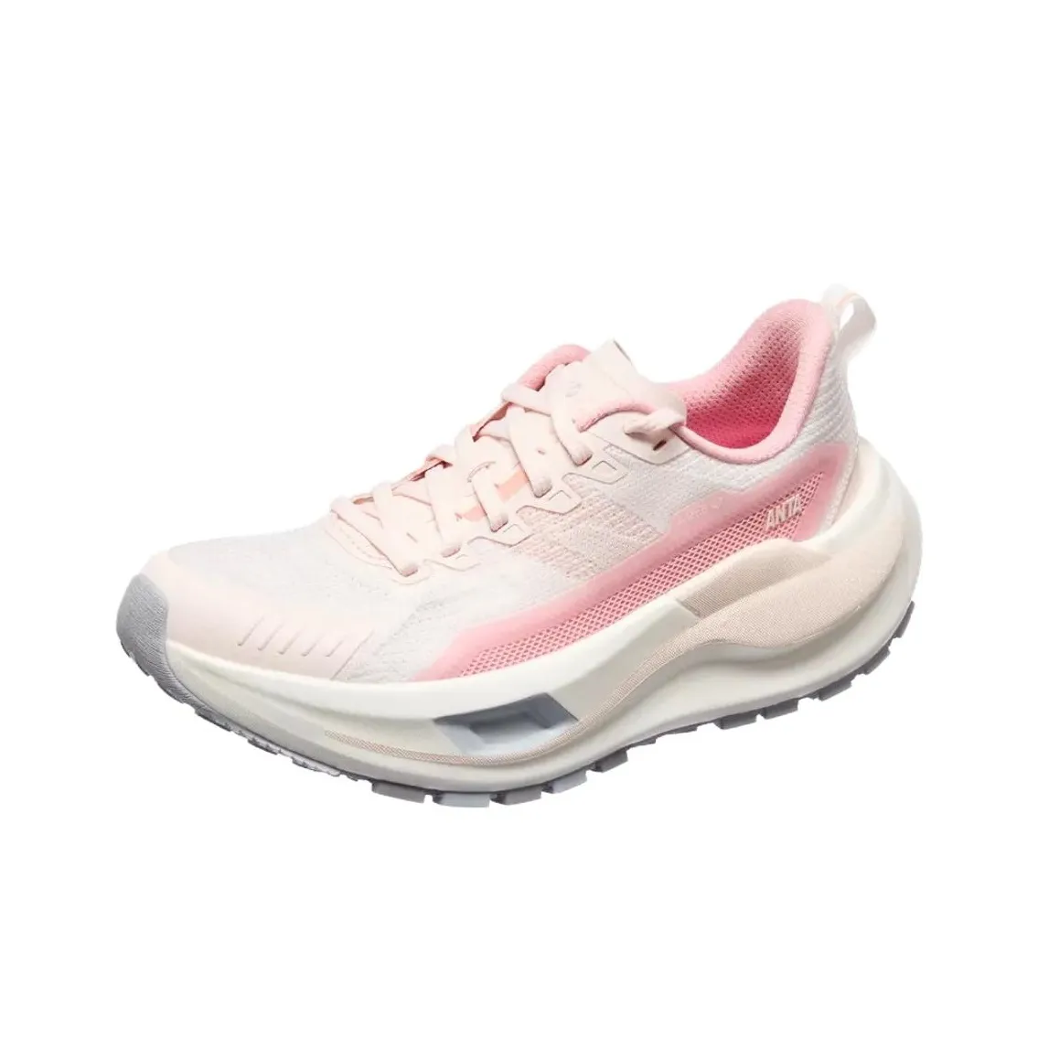ANTA Kunlun Амортизация Устойчивость к истиранию и Устойчивые свойства Низкие кроссовки для бега по пересеченной местности Женские Белые Розовые
