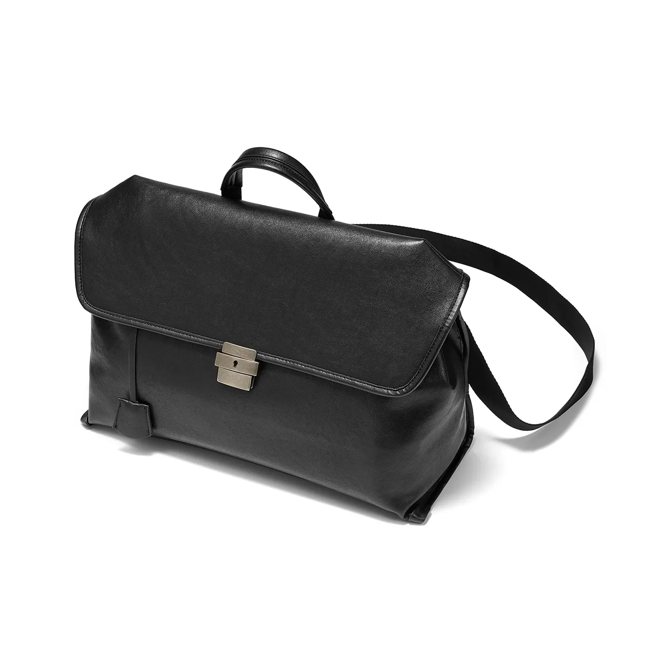 Yawei Kuroda ПУ (полиуретан) Городской Exploration Сумка через плечо Большая Унисекс Черная