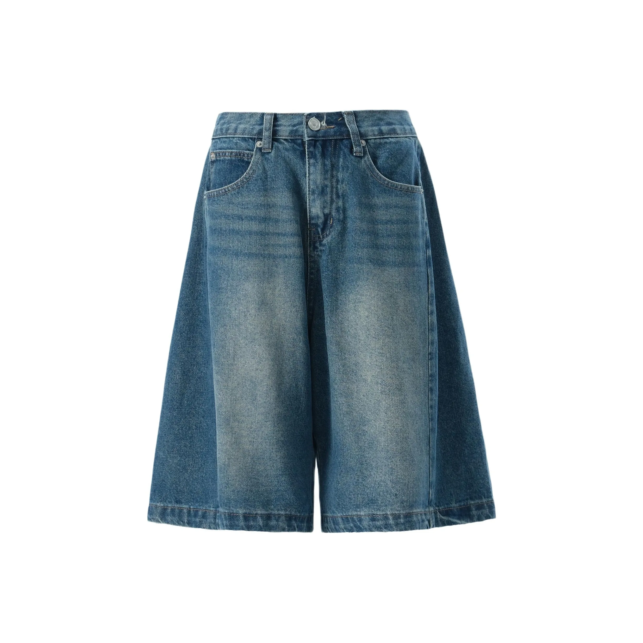 Wen Shan Синие Штаны Капри Женские Джинсовые Шорты