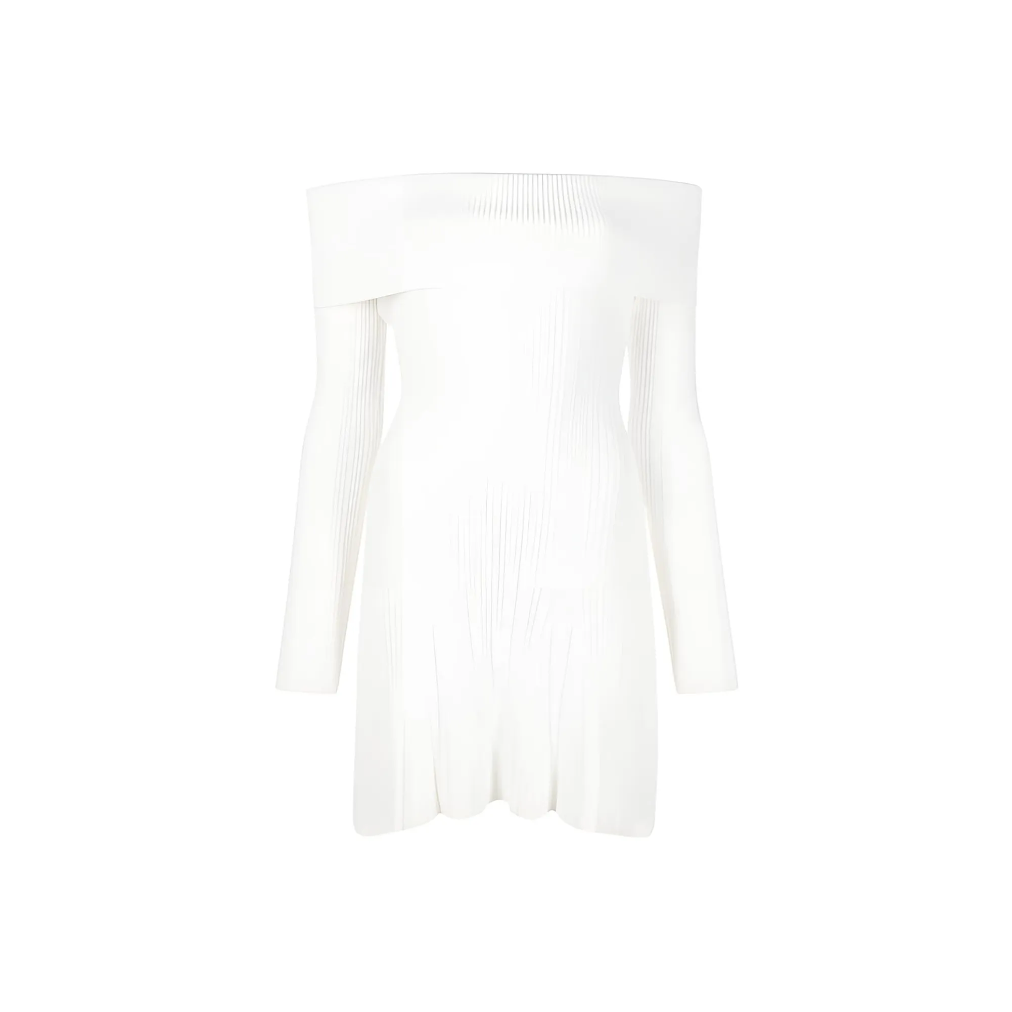 Self portrait Off shoulder Ribbed knit Minidress