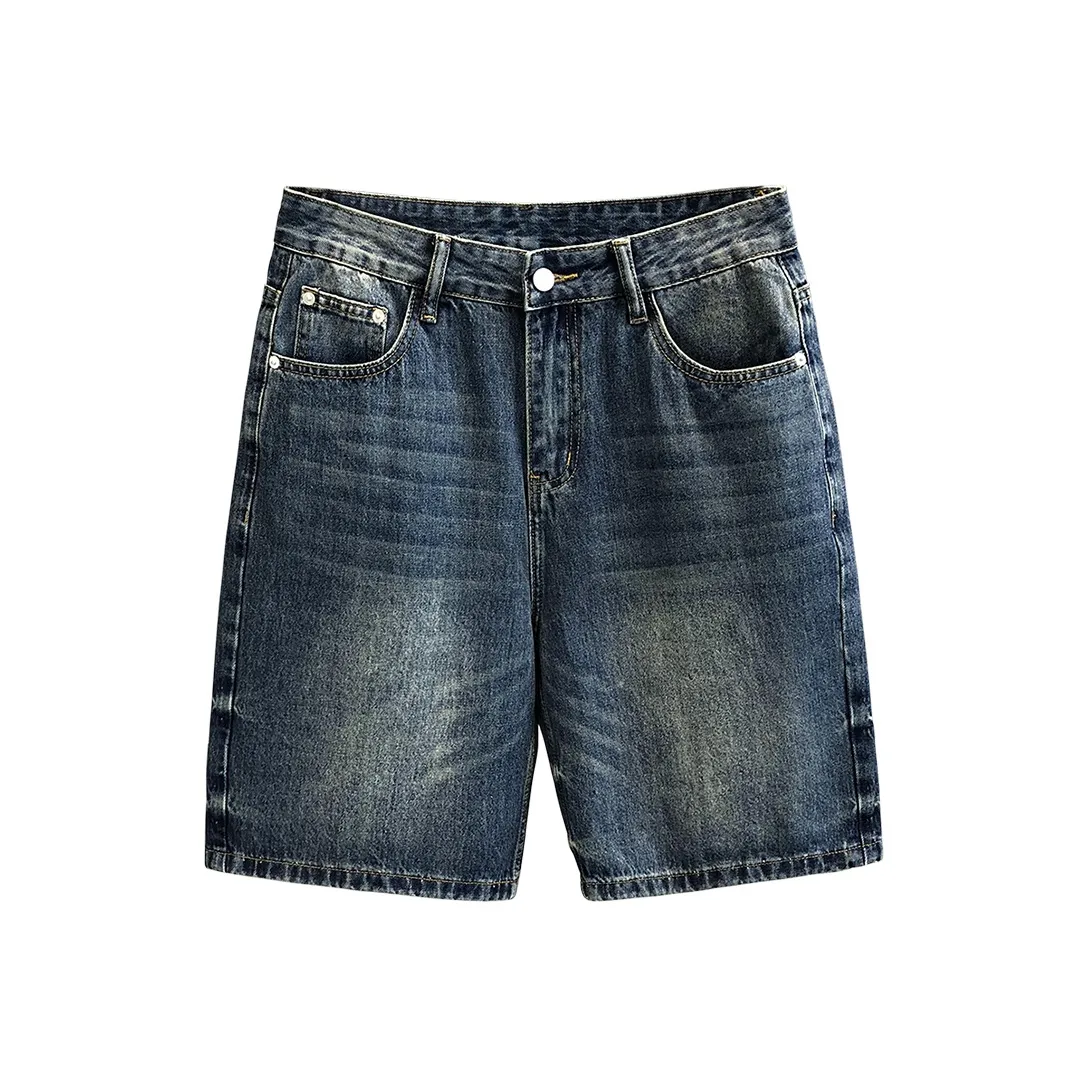 YGQPZHZ Blue Men's Denim Shorts YGQPZHZ Синий Мужские Джинсовые Шорты