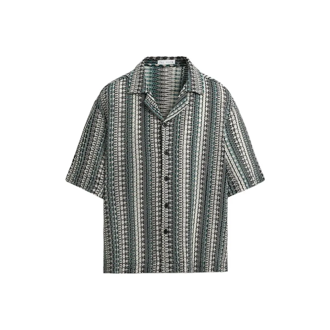 ZARA Бирюзовый Мужские Рубашки