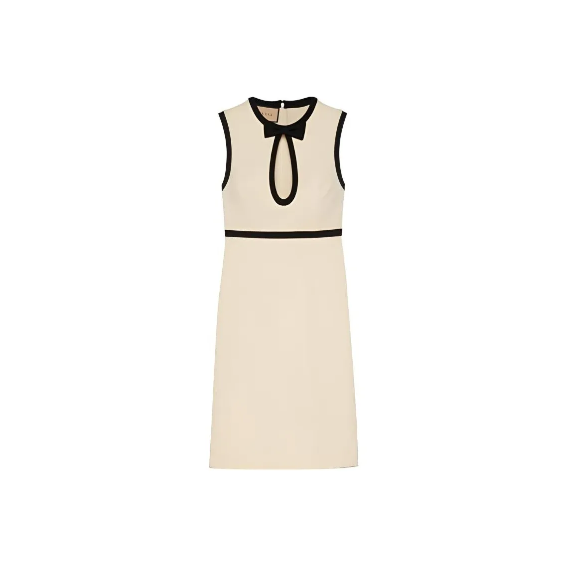 GUCCI Keyhole Cut Out Pencil Dress White