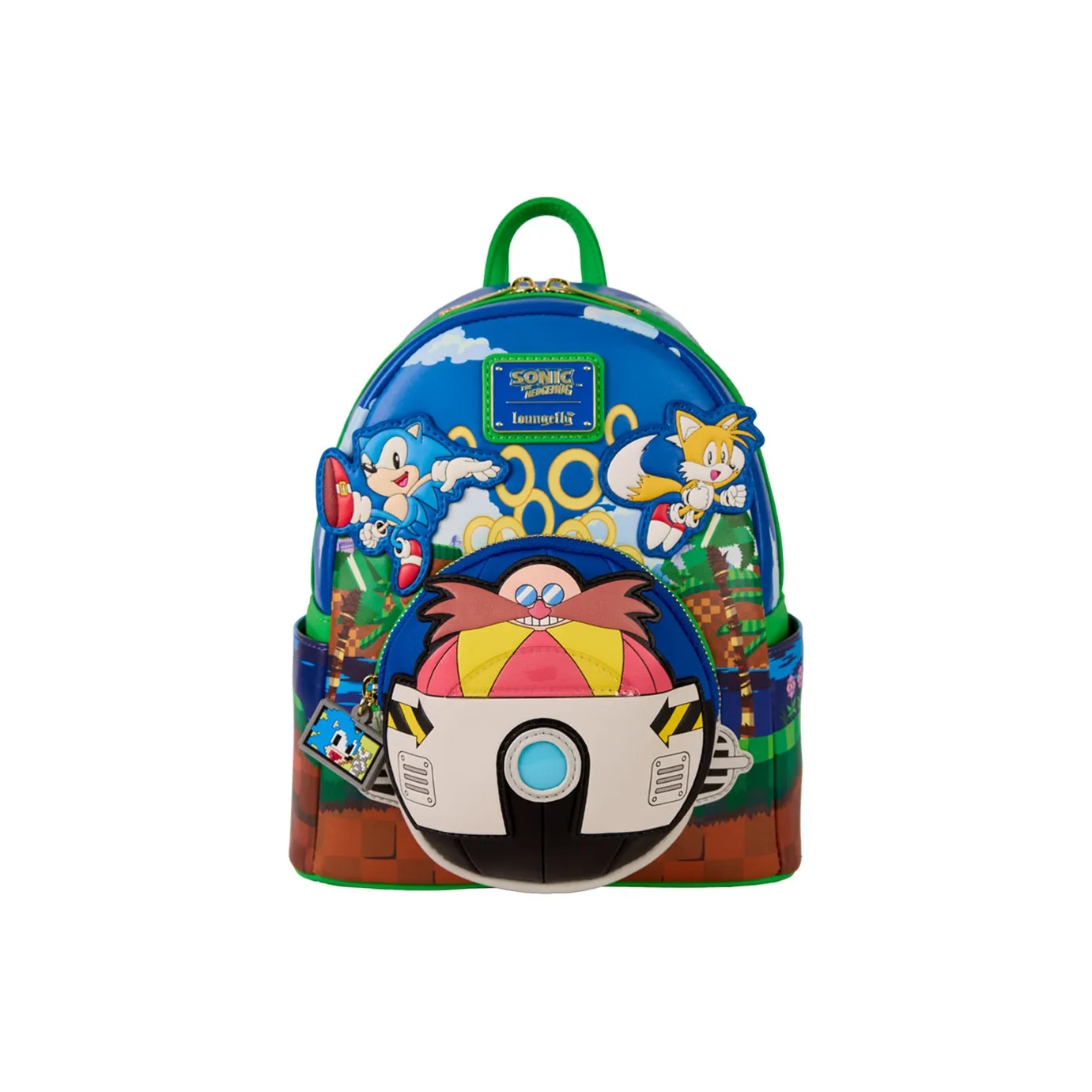 Loungefly Рюкзак из искусственной кожи унисекс синий многоцветный пэчворк