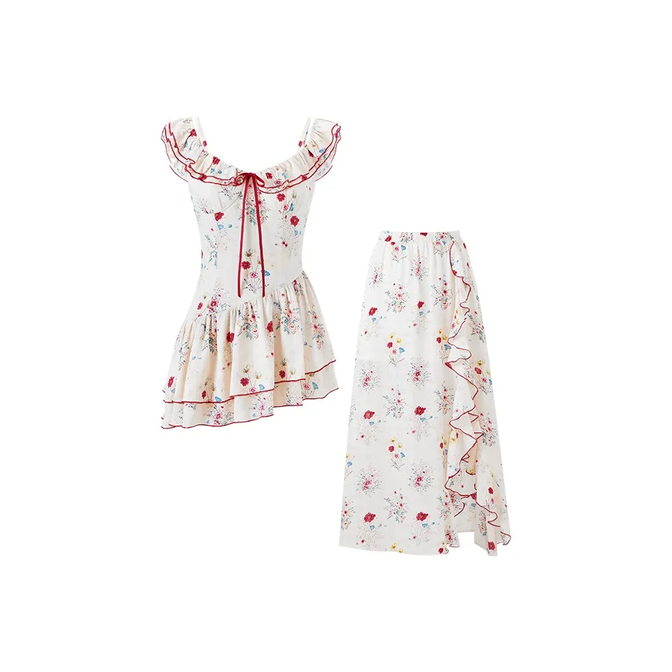 ACAINES Бежево-абрикосовый Комплекты Женские с юбкой