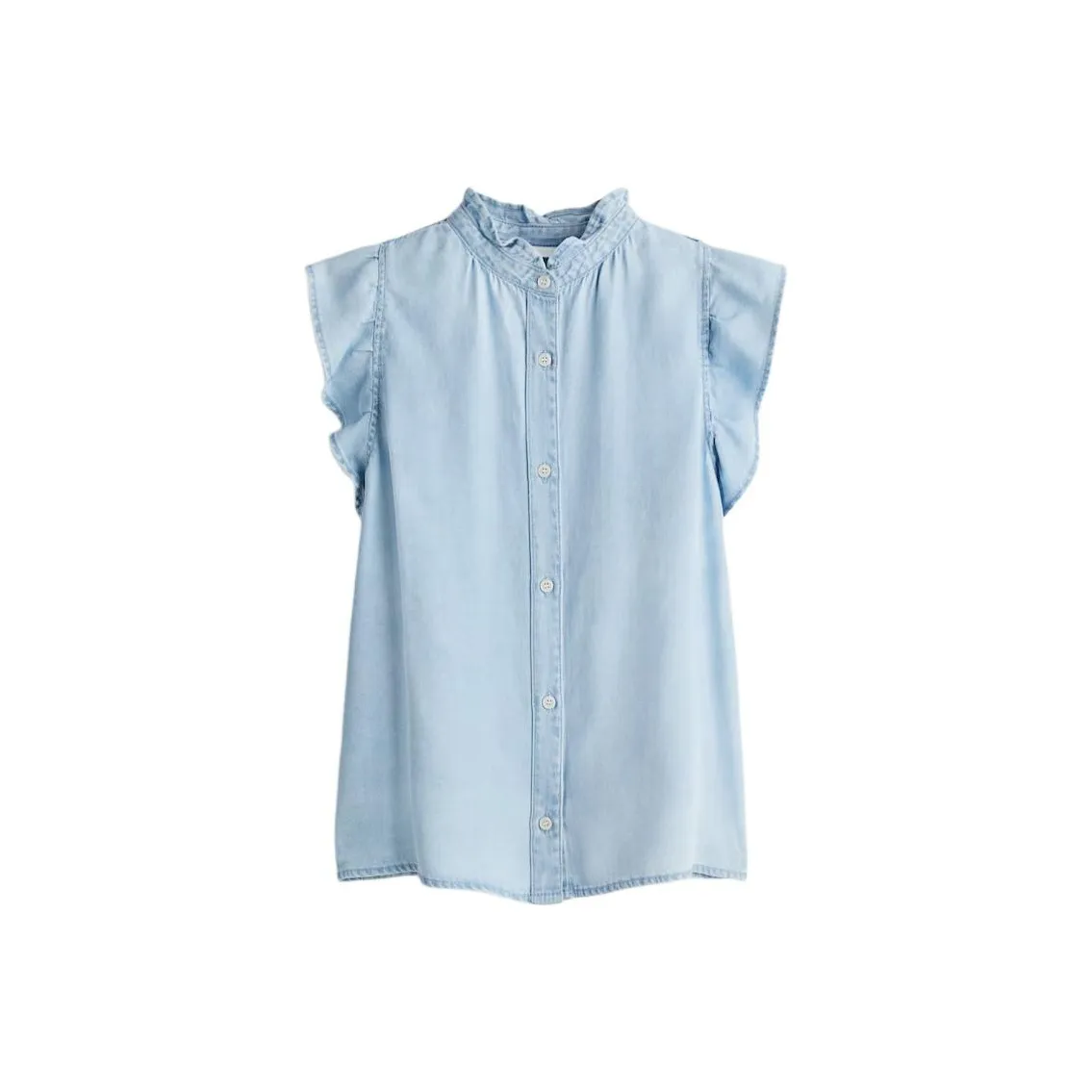H&M Светло-синий деним Женские рубашки