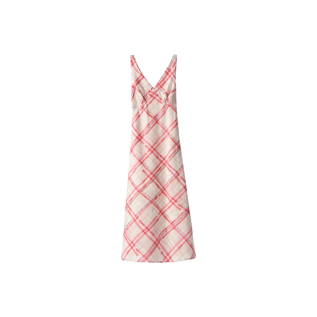 MJB Красно-белый Клетчатый Женские Слиплатья