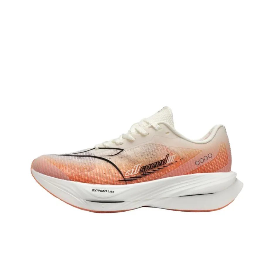 361° Speeding Беговые кроссовки Низкий верх Перьевой белый Флуоресцентный Супер Апельсин Мужской