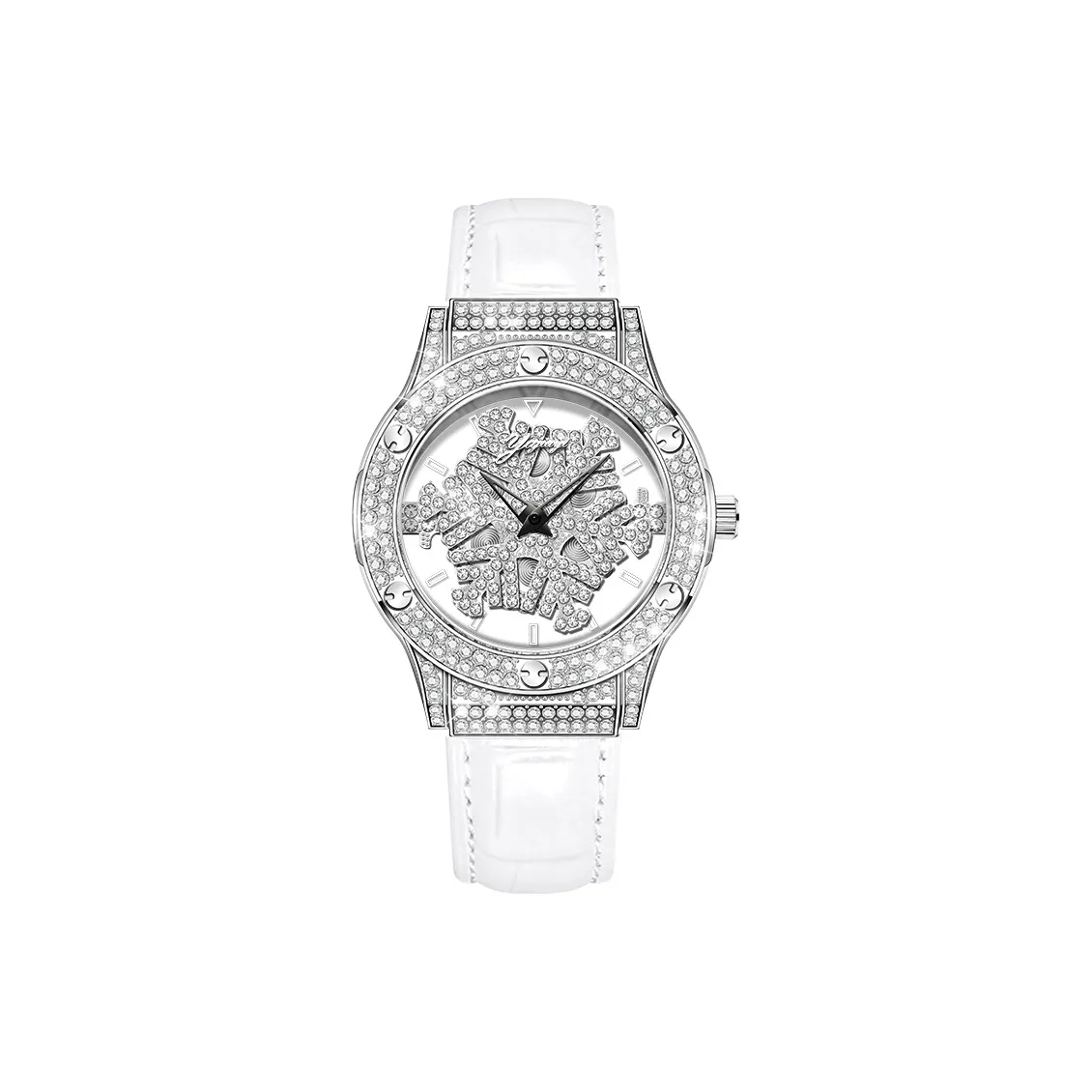 Yajiayi Possession Collection Кварцевый механизм натуральная кожа ремешок часы женские белый циферблат