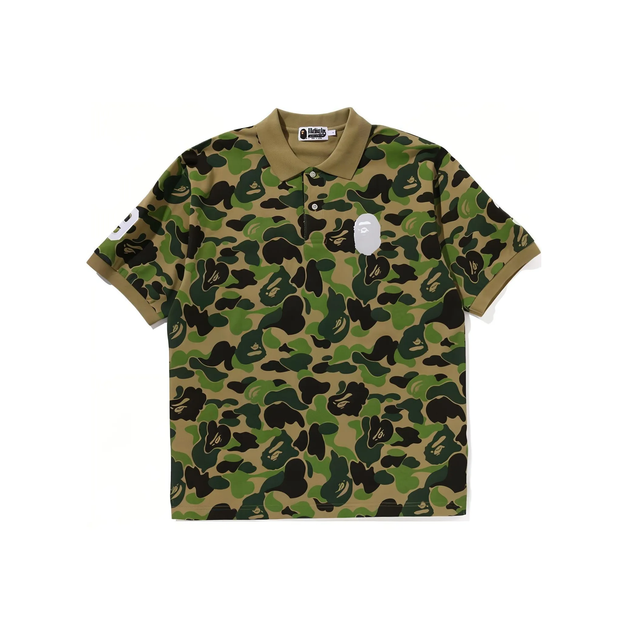 Bape Abc Camo Pile Jacquard Relaxed Fit Polo Shirt