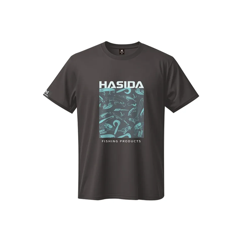 HISTAR T-рубашка Fake BAIT стиль унисекс асфальтовый серый