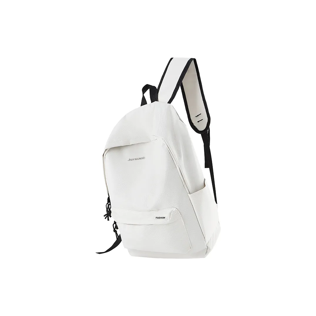 JEANSWEST Nylon Backpack Unisex Black/White