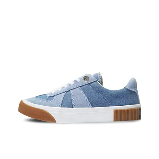 X JIMSUN Skateboard Shoes Unisex Low Top Blue, Burnt Yellow