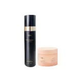 2종 세트: 휴대용 롱래스팅 메이크업-세팅 스프레이 100ml + 휴대용 롱래스팅 클렌징 물티슈 100개