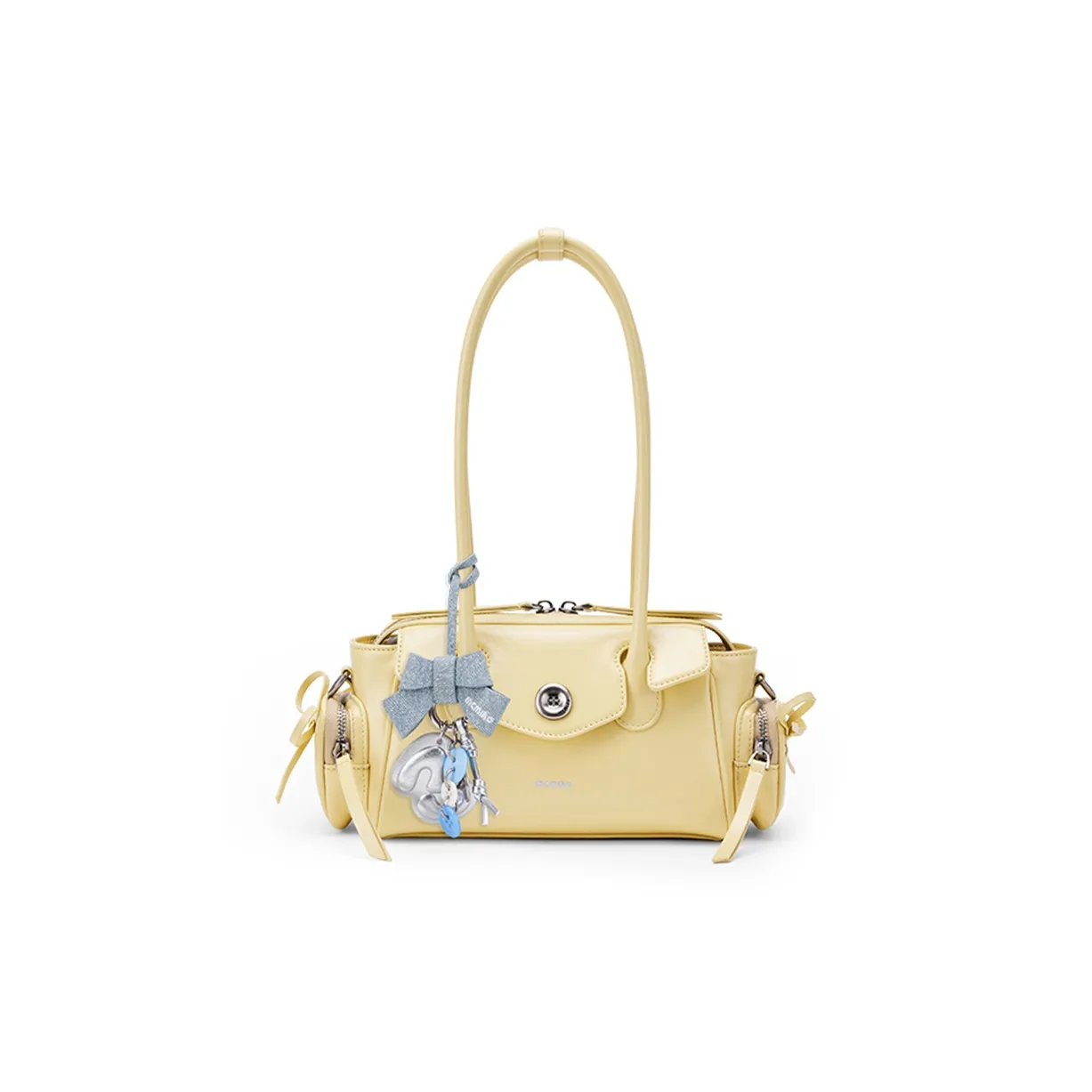 MCMIKO Коровья кожа Сумка через плечо Женская Сырно-желтая