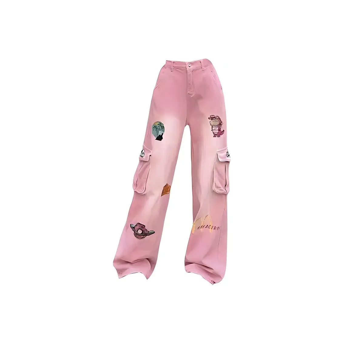 SNZX Розовые Градиентные Джинсы Женские Джинсы