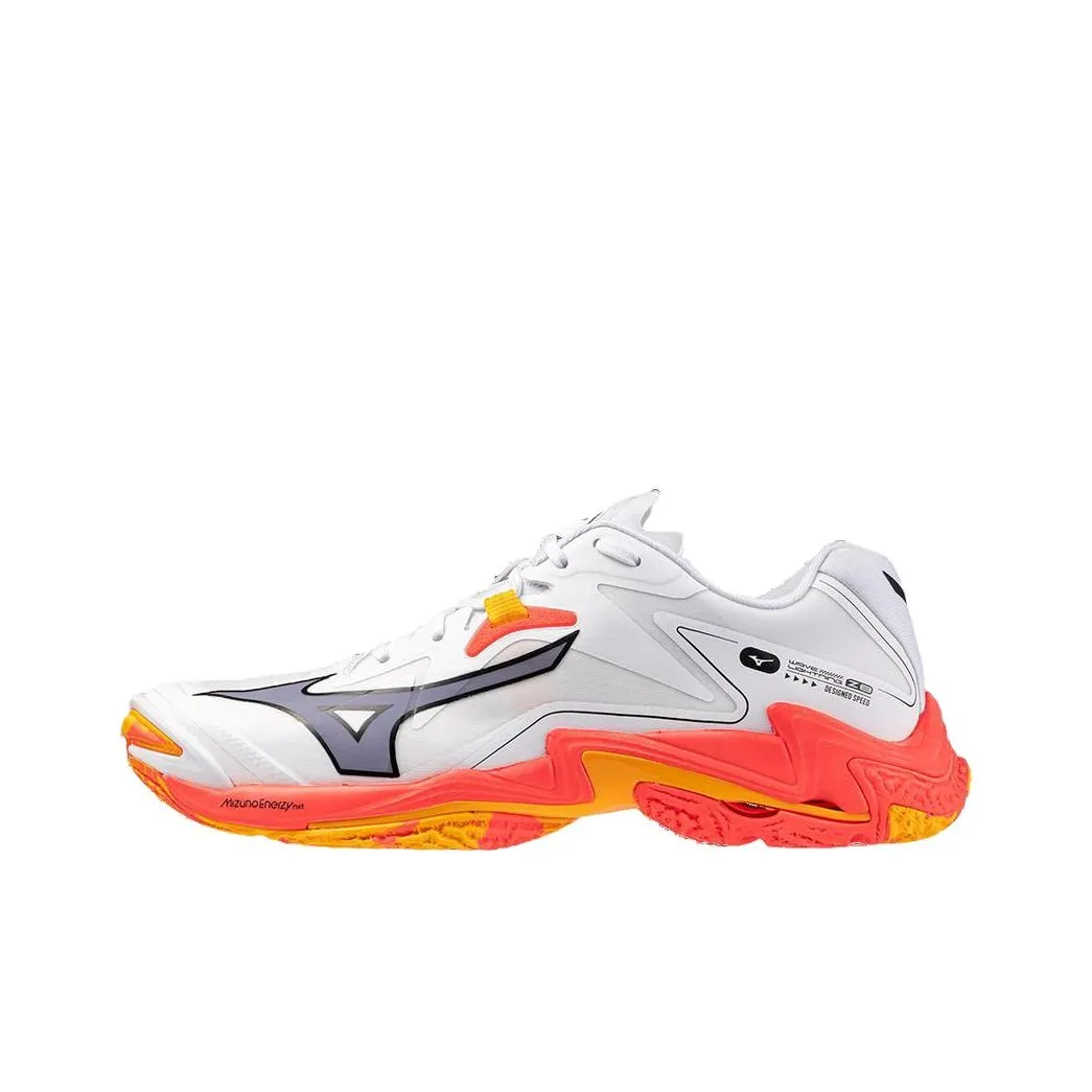 Mizuno Wave Lightning Z8 Low Топ Кроссовки для тренировок Унисекс Белый Оранжевый