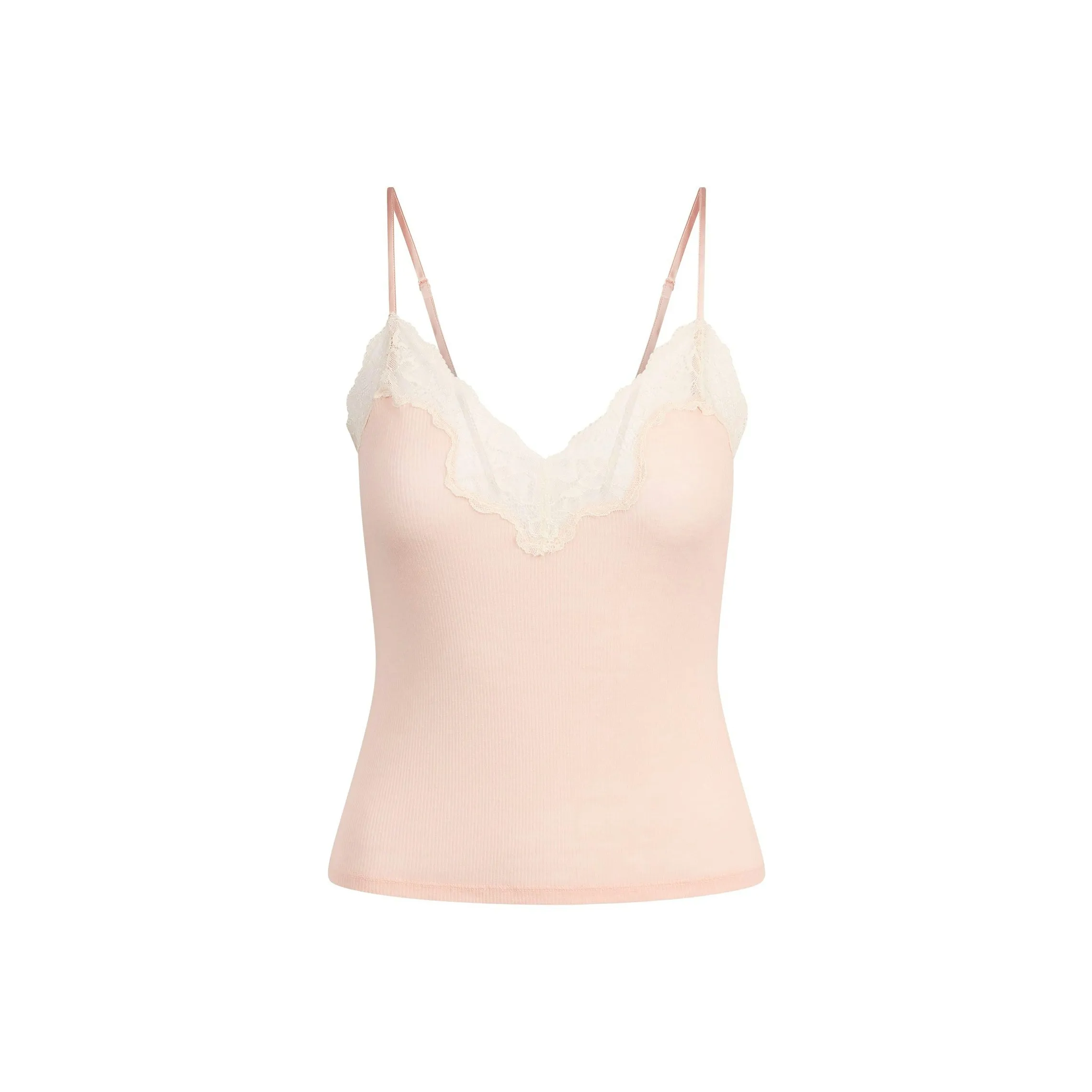 SKIMS SS25 Прозрачный хлопок кружево топ на бретелях CAMI женский