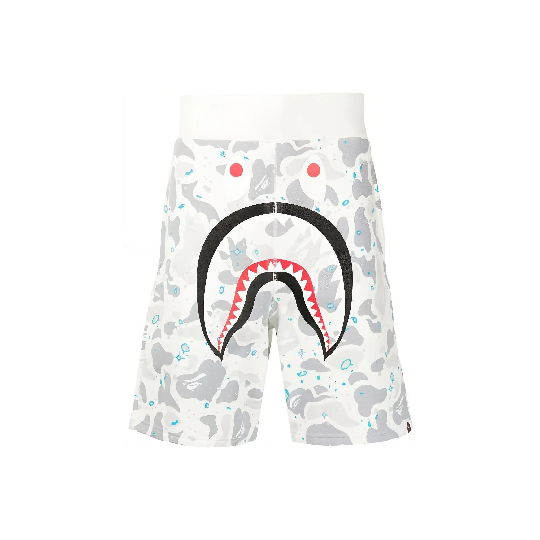 A BATHING APE Space Camo Shark Sweat Shorts
