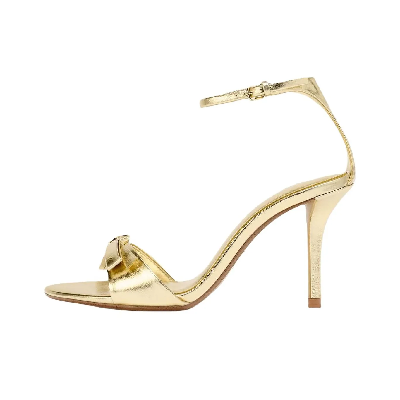 ZARA One Ремень Сандалии 10 см Женские Золотые