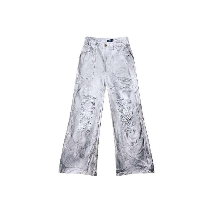 RECOVER ZONE Серые Унисекс Джинсы