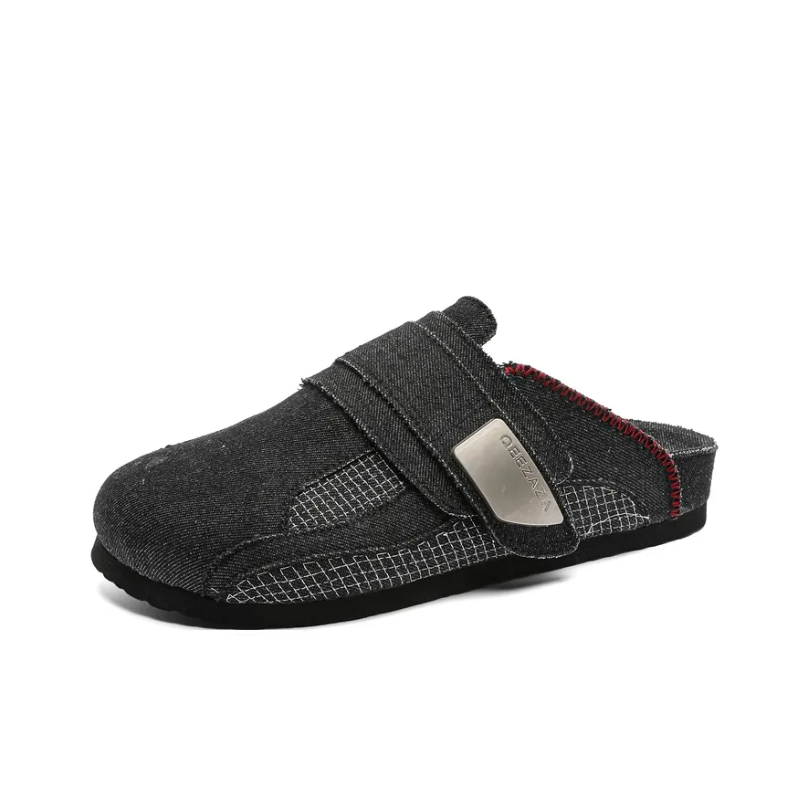 MPZY Антизапахивающие Устойчивые к истиранию Домашние тапочки Унисекс Выстиранный Черный