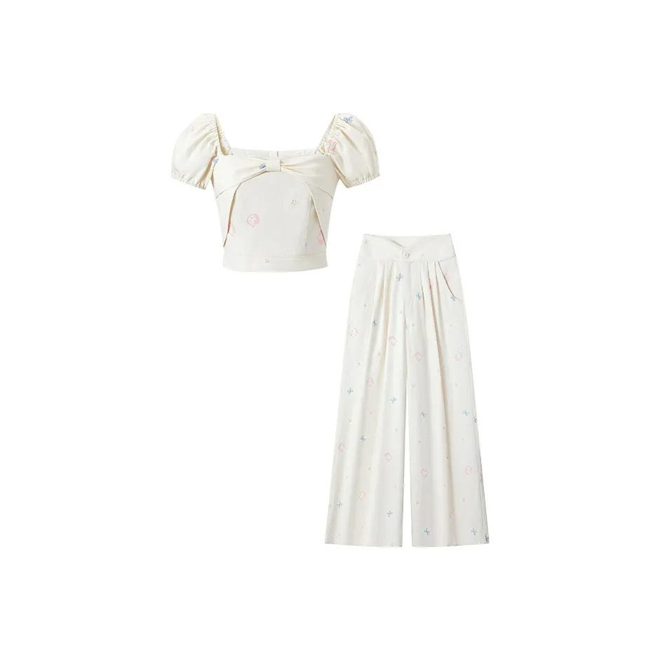 ACAINES Бежево-абрикосовый Комплекты Одежды Женские Повседневные Костюмы