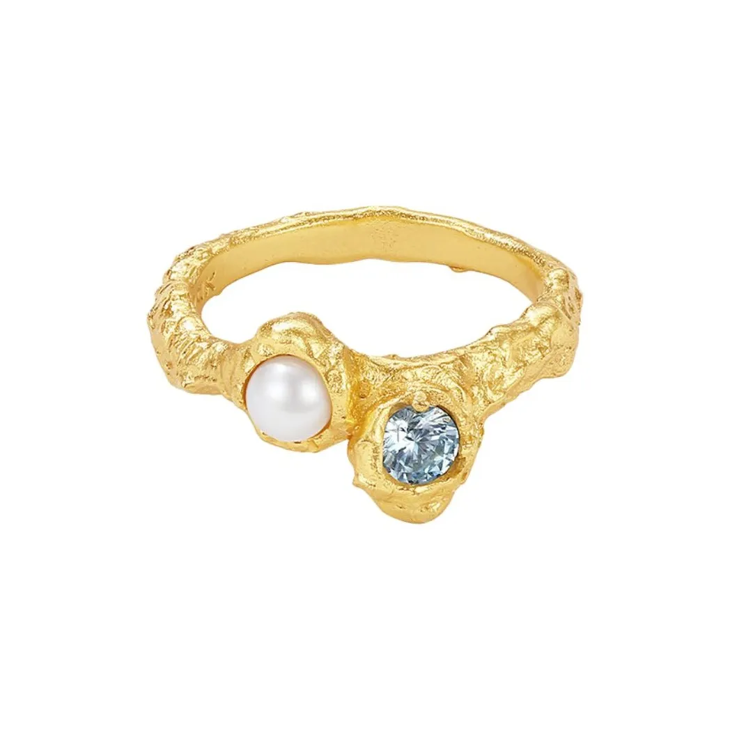 OOAK Golden Collection Кольца из стерлингового серебра 925 пробы с покрытием из 18-каратного золота женские