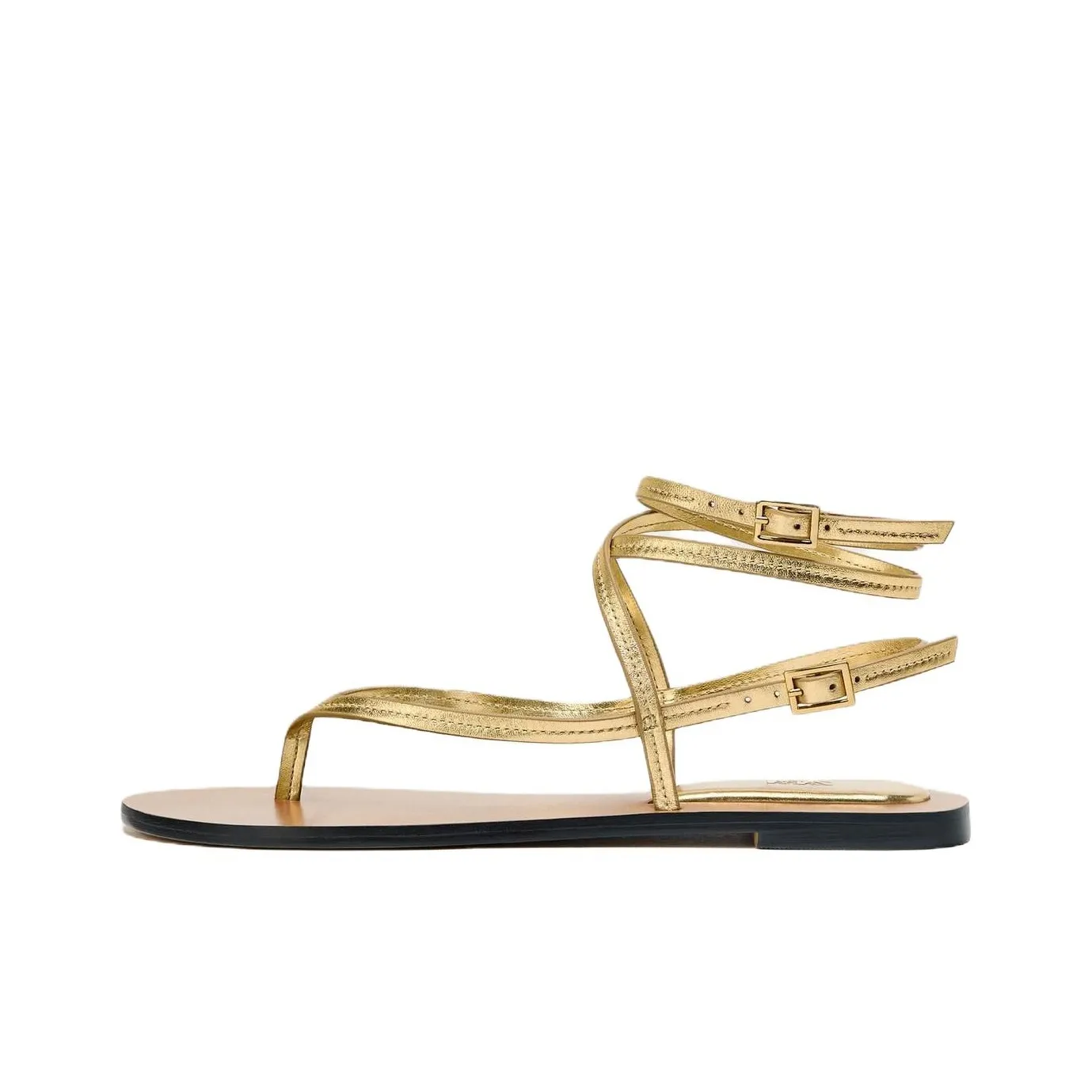 ZARA One Ремень Сандалии 1 см Женские Золотые