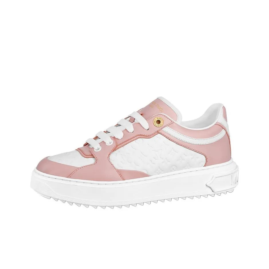 LOUIS VUITTON Time Out Sneakers 'White Mini Monogram Pink' Women's