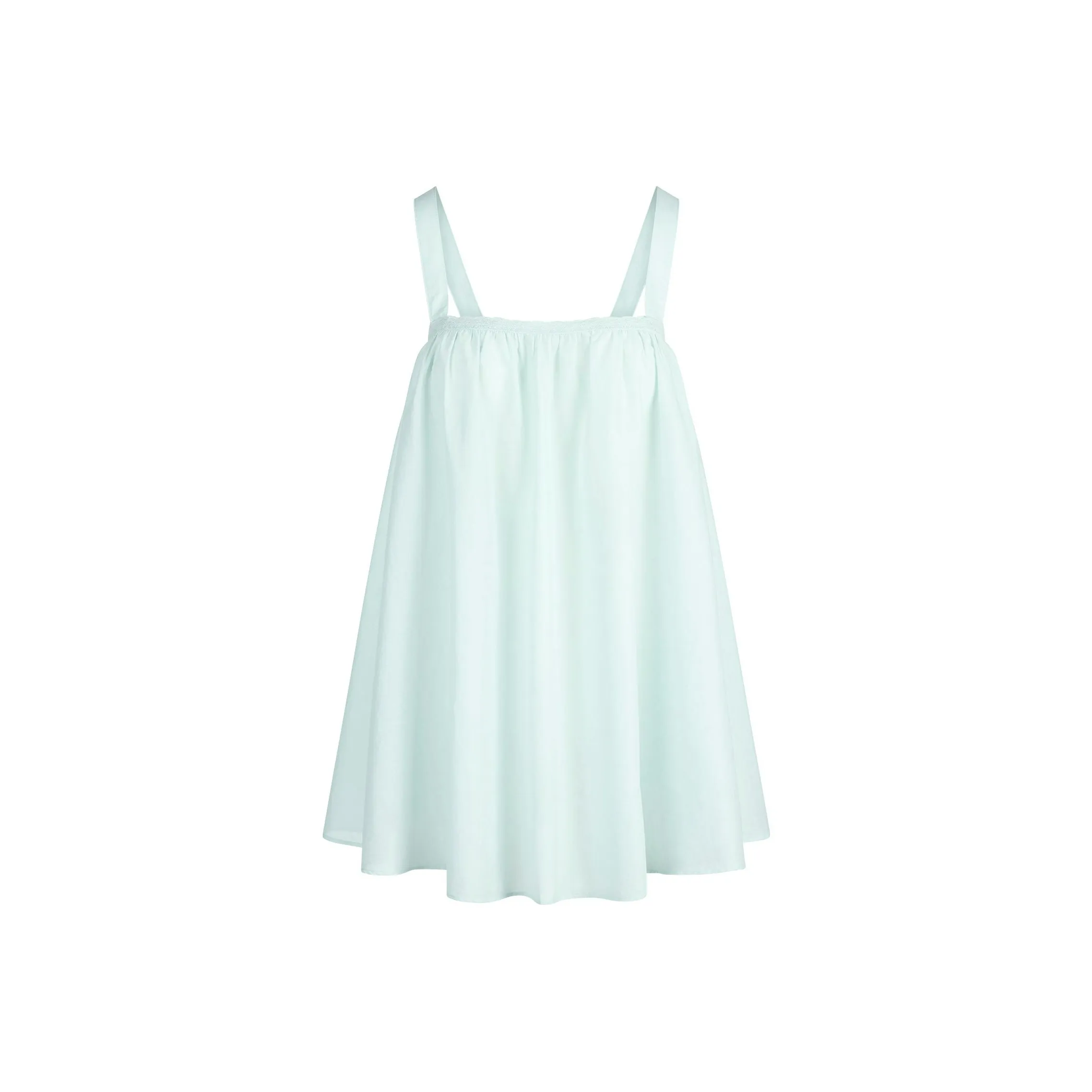 SKIMS SS25 Хлопок Voile Мини Платье Slip Платье Женское