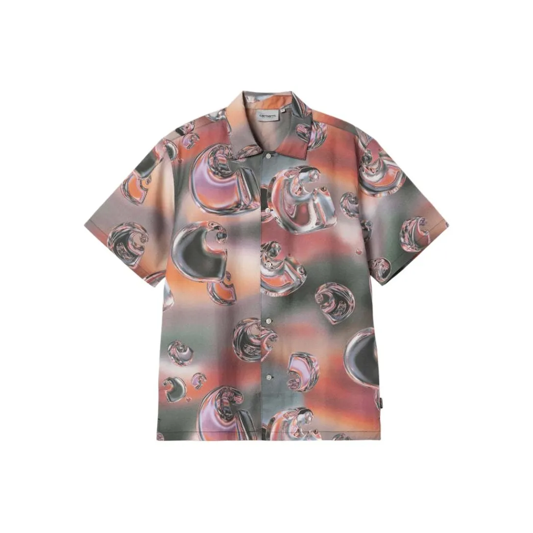 Carhartt WIP FW25 Короткий рукав Солнечный Chrome рубашка Унисекс