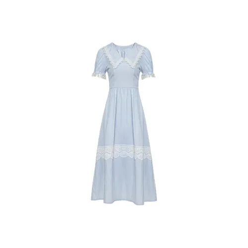 ON & ON Blue Женские Короткие Платья с Рукавами