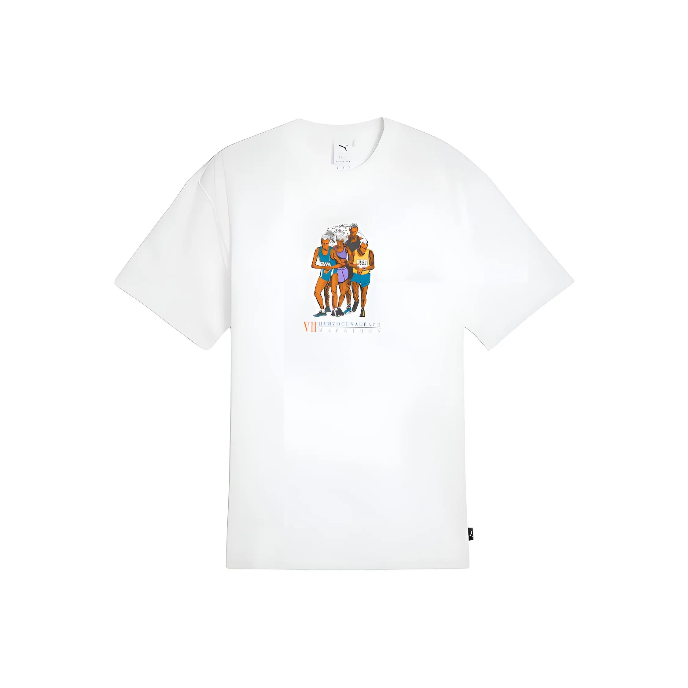 PUMA GRAPHICS MARATHON T Shirt Unisex White