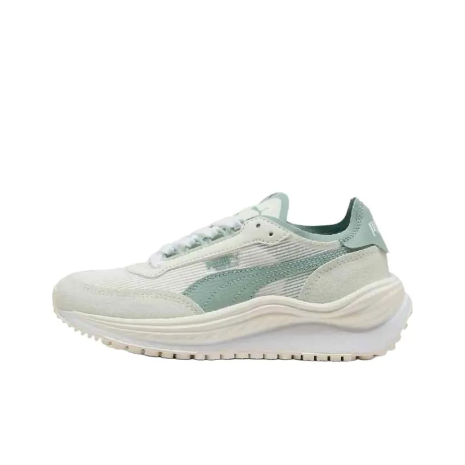 PUMA Устойчивый к истиранию низкий топ Casual Унисекс Белый Зеленый