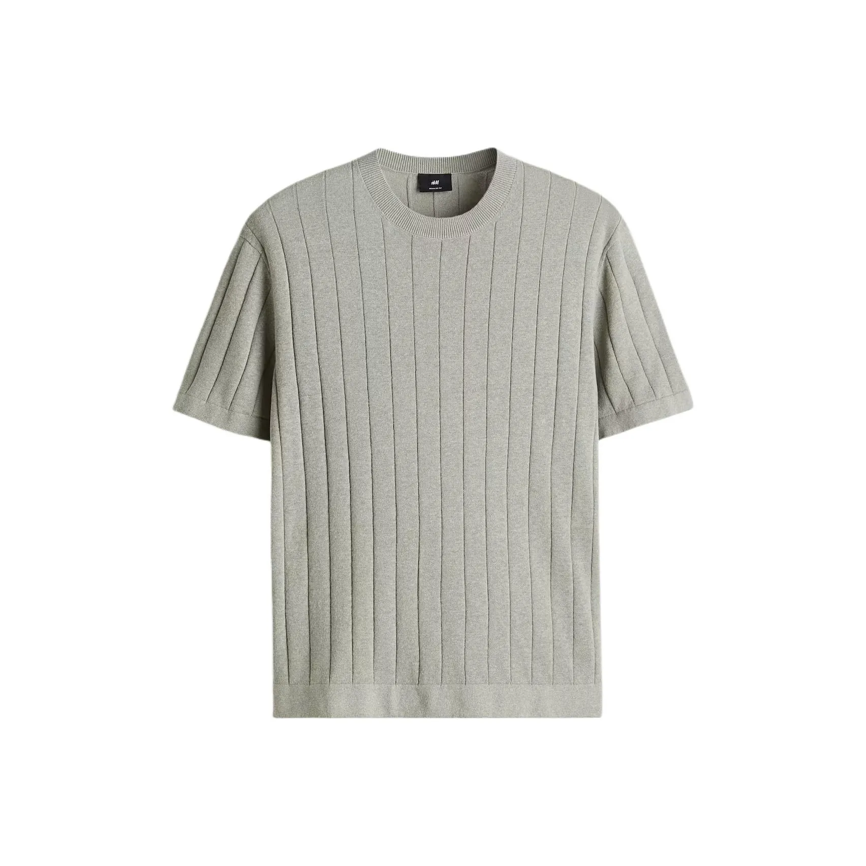 H&M Шалфейно-зеленые Мужские T-рубашки