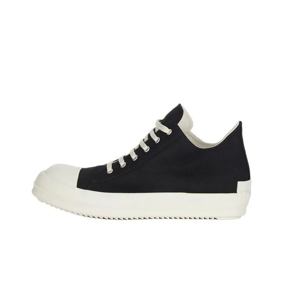 Rick Owens DRKSHDW Porterville Mid Top Canvas Shoes Men's Black