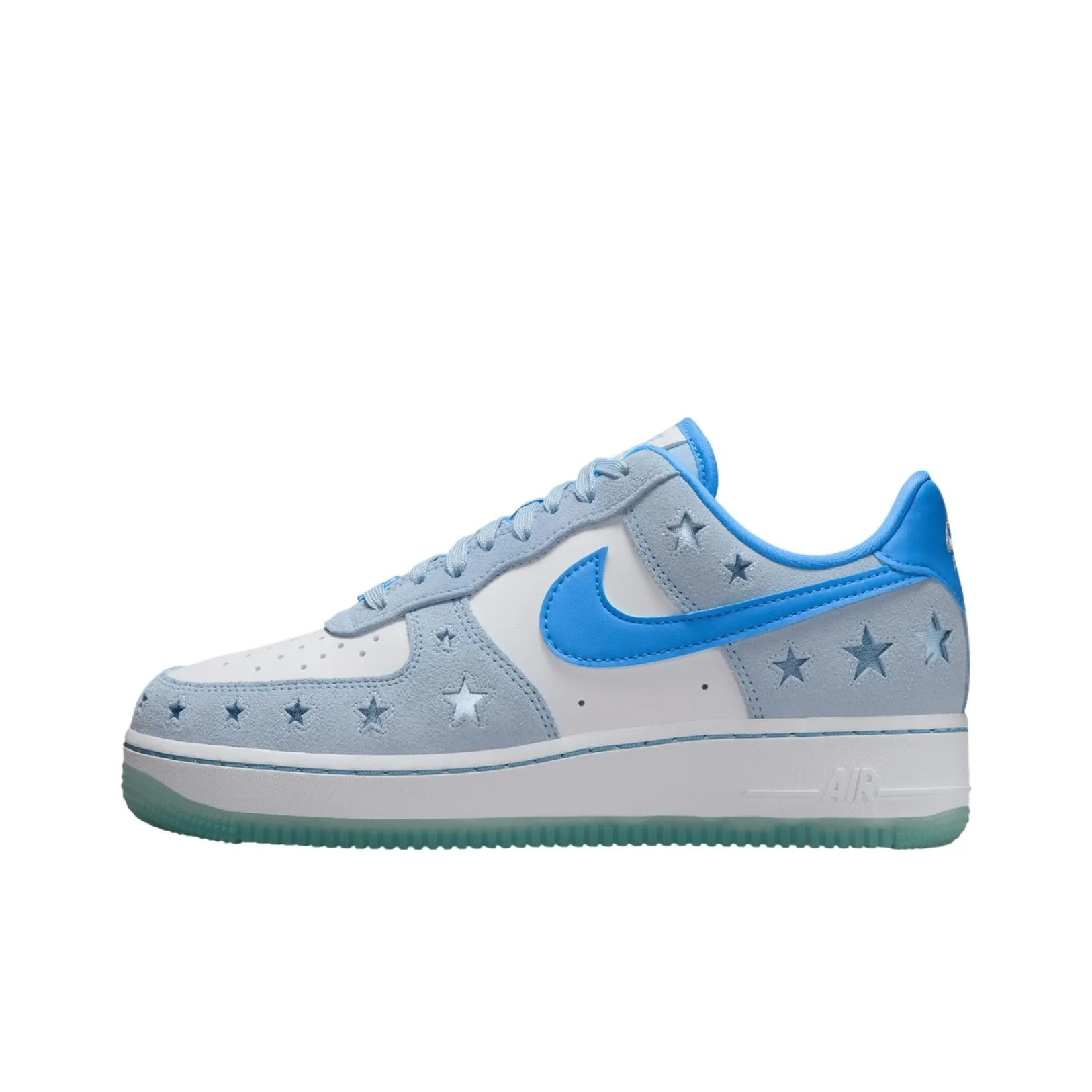 Nike Air FORCE 1 Устойчивые к истиранию Низкие Кроссовки для скейтбординга Женские Ледяной синий