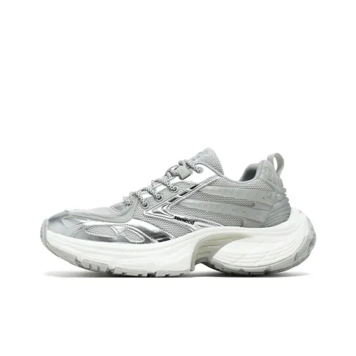 TEXWOOD Толстоподошвенные кроссовки Low Top Серебряные Мужские