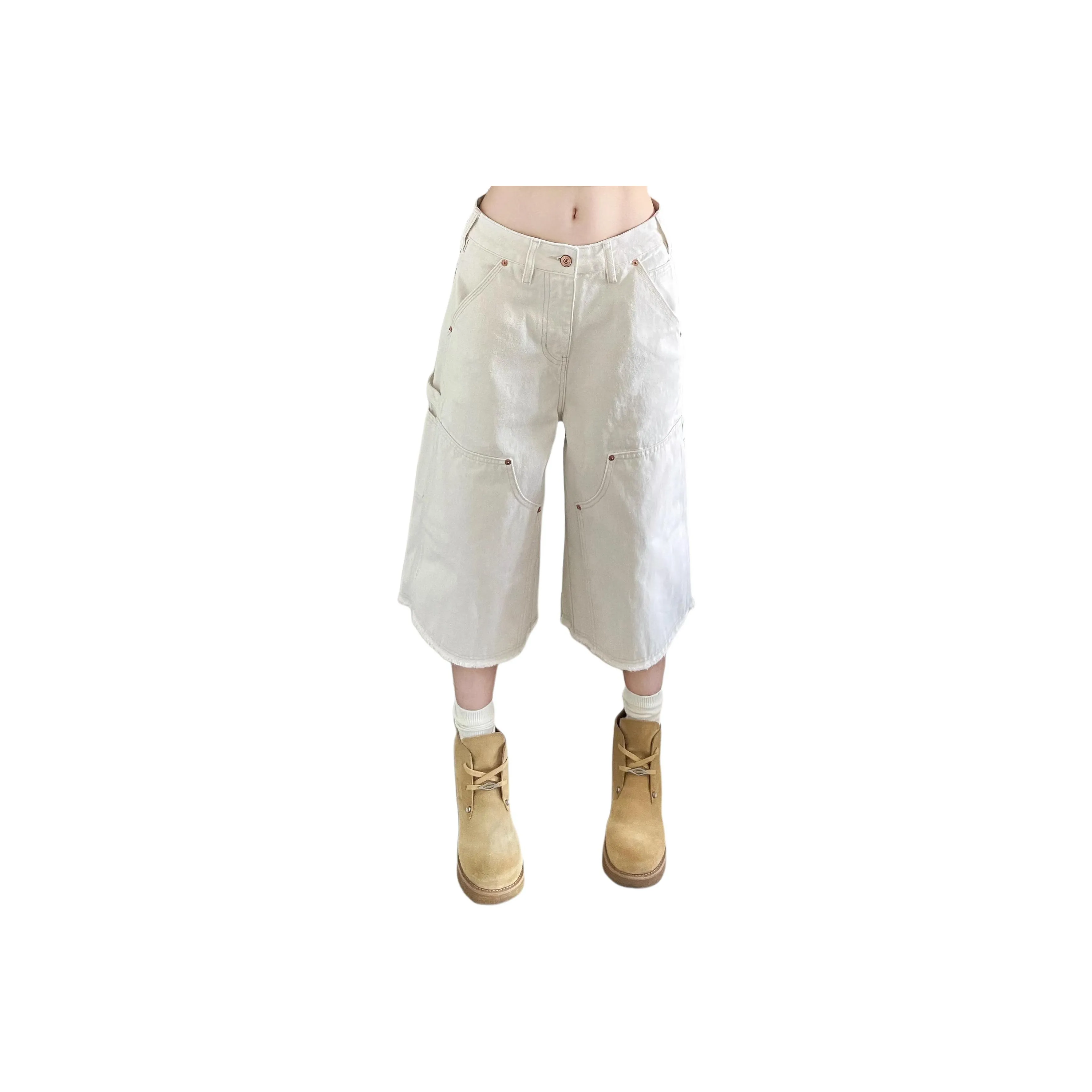 MUCCHIC Белые Женские Джинсовые Шорты