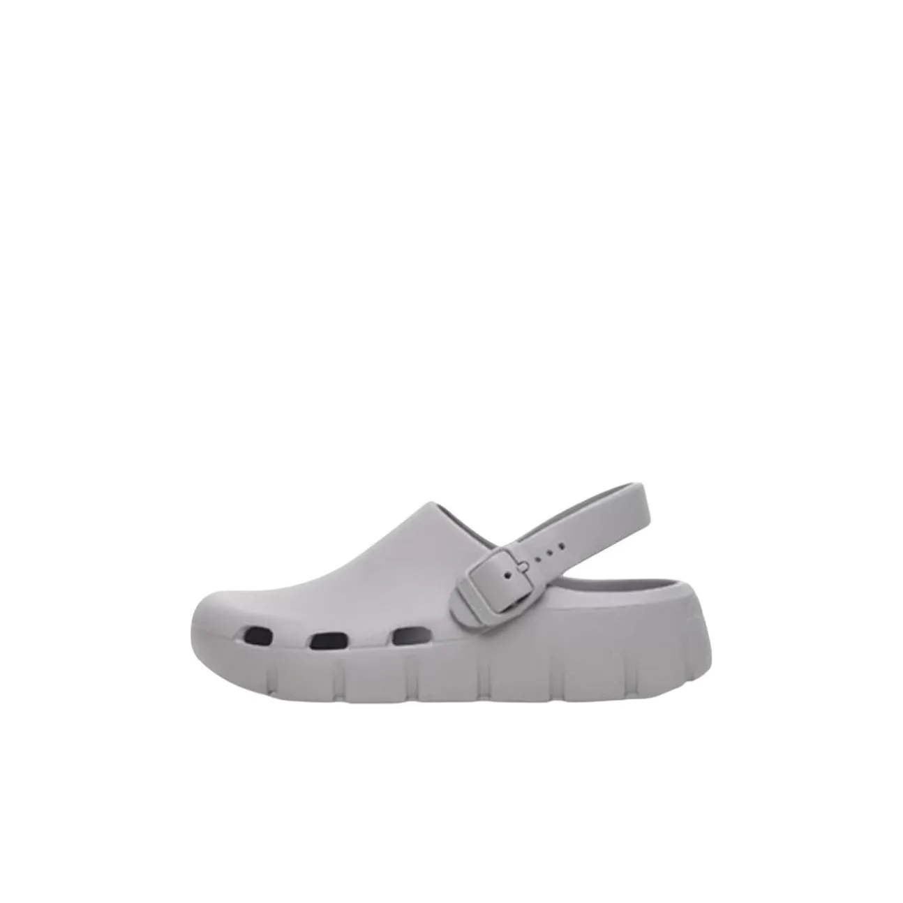 Birkenstock Birki Flow Устойчивые к истиранию Низкие Детские Сандалии Серого цвета