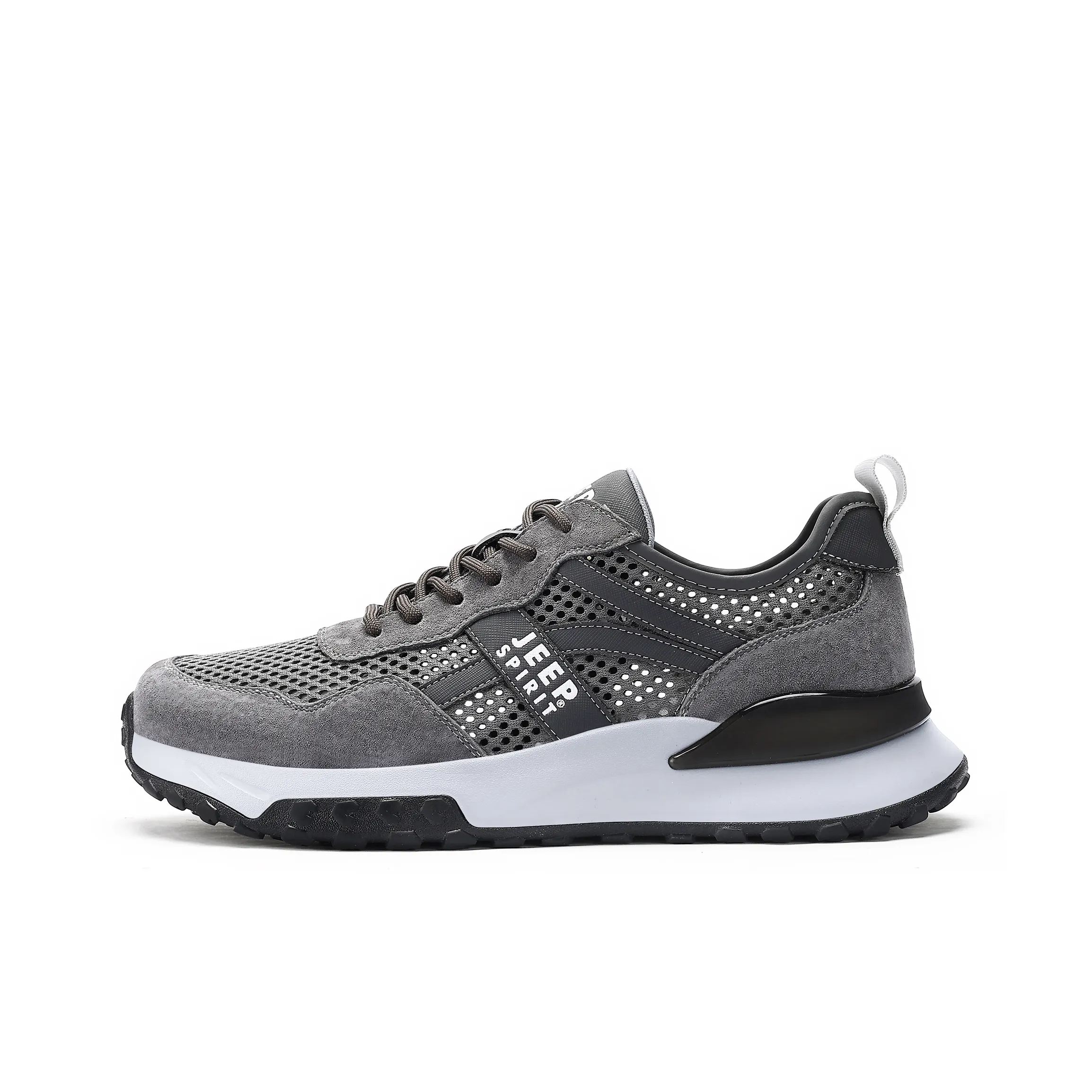 JEEP SPIRIT Wear resistant And Lightweight Low Top Casual Shoes Men's Climbing Gray