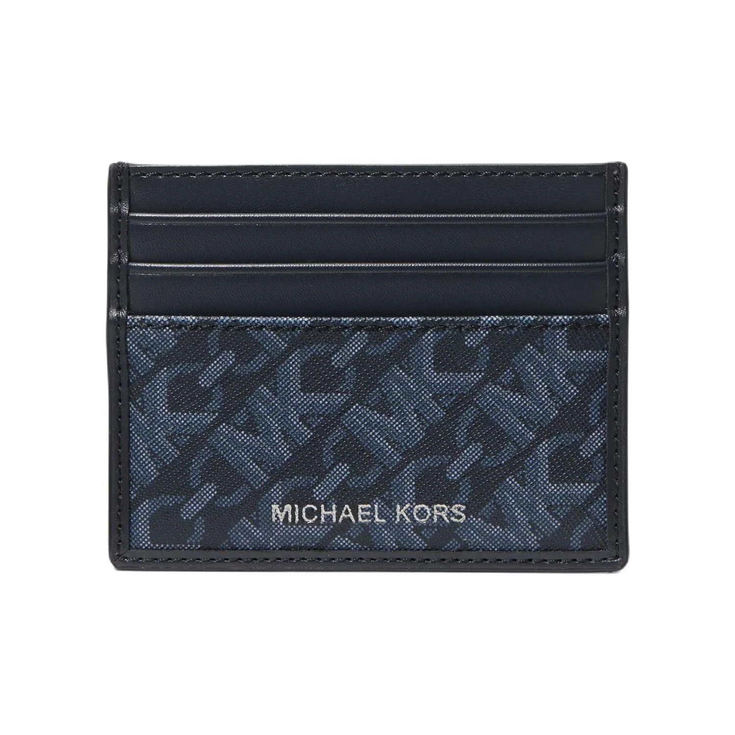 MICHAEL KORS Hudson Искусственная кожа с коровьей кожей держатель для карт мужской темно-синий и черный