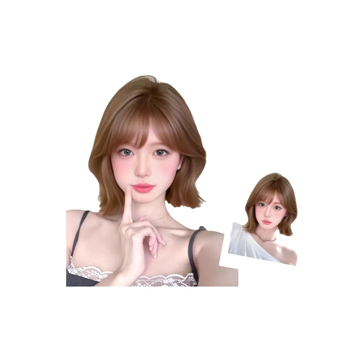 Time Shadow Fresh Look Korean Style Outward Заколка для волос короткие волосы квадратный и круглый тонкая челка полный комплект для головы