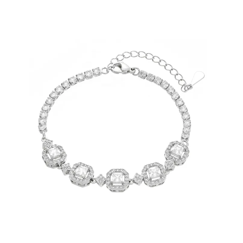 CLARKIA FLOWER Медный Циркон Браслеты Женские